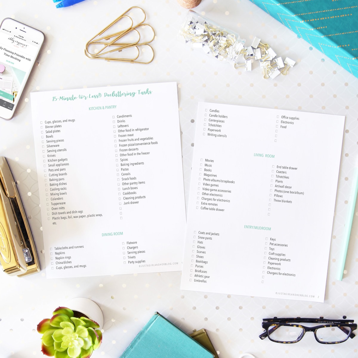 Free Printable Decluttering Checklist