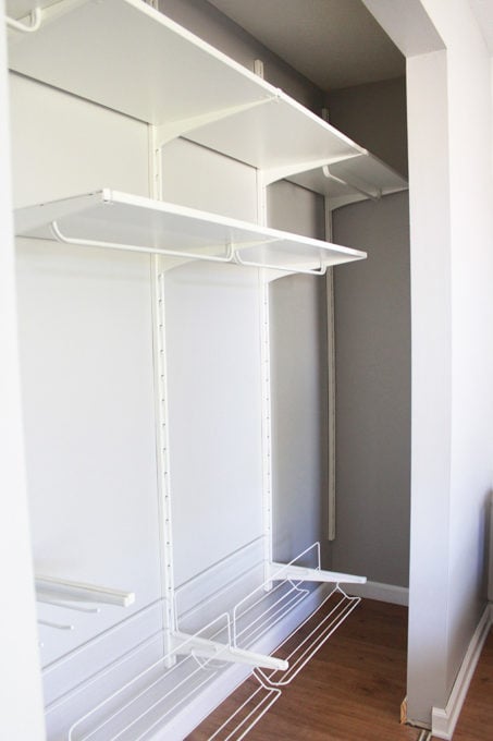 This super helpful post talks about IKEA's 3 best storage systems-- ALGOT, BESTA, and PAX-- and gives great ideas for using them in your home! | IKEA BESTA storage system, modular storage system, IKEA ALGOT closet system, custom closet system, IKEA PAX wardrobe system, DIY wardrobe, IKEA hack, how to plan for and install IKEA storage systems