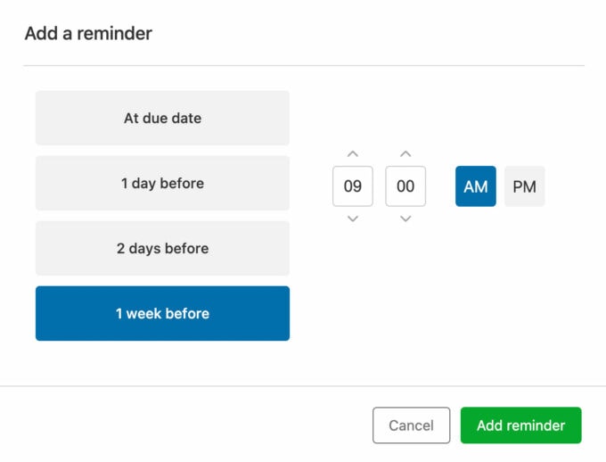 How to Add a Reminder One Week Before a Task in Evernote