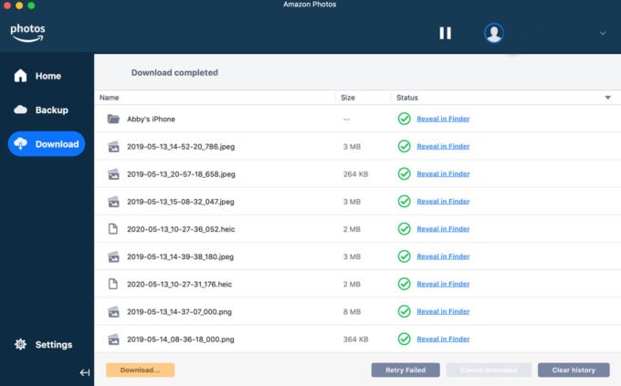 Amazon Photos Downloads on Mac App