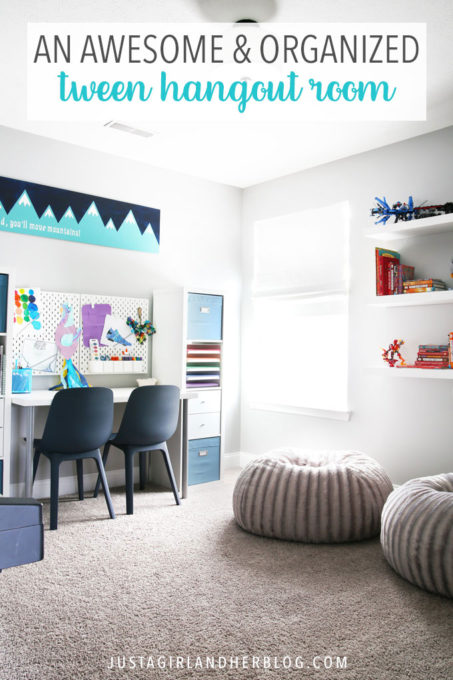 An Awesome and Organized Tween Hangout Room