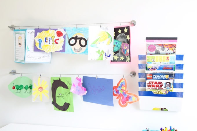 How to Display Kids' School Paperwork; Organize kids' school papers and memorabilia by creating a simple system that eliminates clutter while still preserving your special memories! | #paperwork #organizedpaperwork #kidspaperwork #schoolpapers #kidspapers #organization #organized