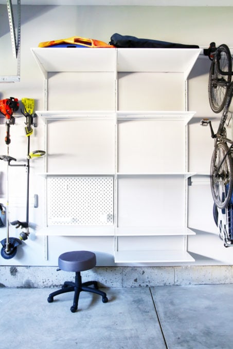 IKEA ALGOT Storage System in an Organized Garage