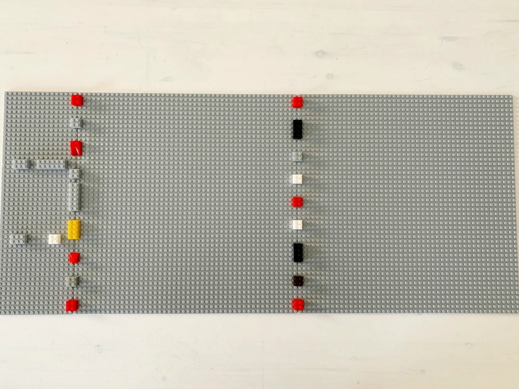 LEGO Baseplates Attached with LEGO Bricks