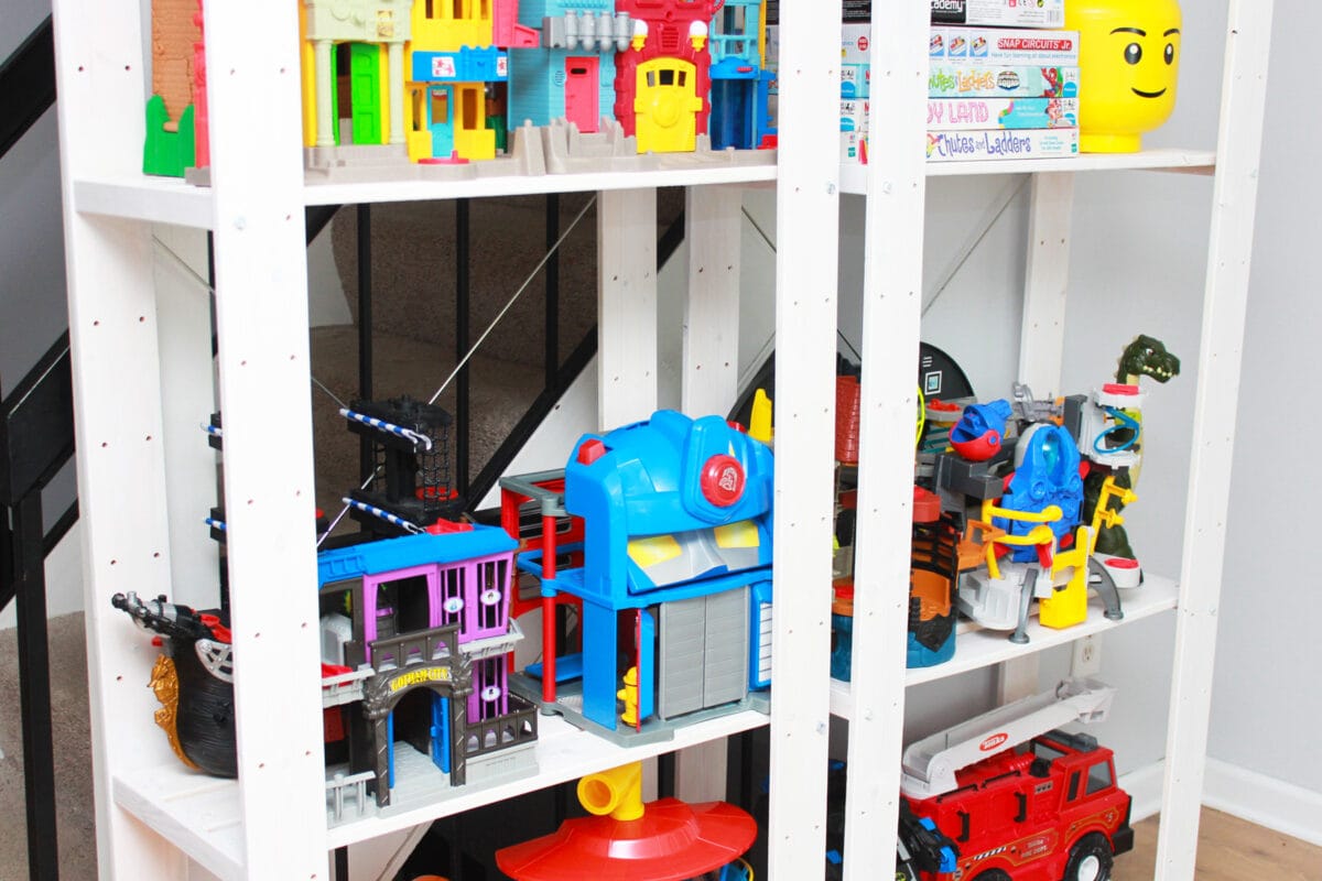 Organizing Big Toys in a Kids' Playroom