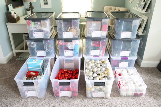 Plastic Storage Tubs Organizing Christmas Decor