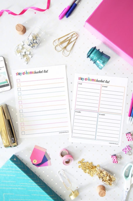 Free Printable Bucket Lists