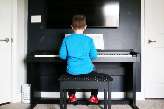 Little Boy Playing Piano