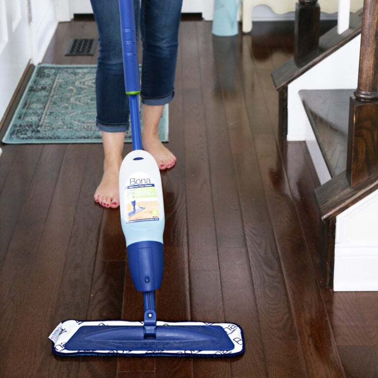 Cleaning Hardwood Floors with a Bona Mop