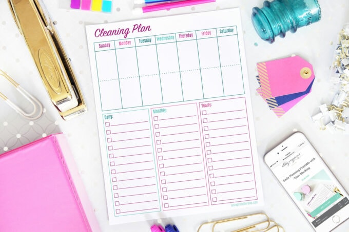 Free Cleaning Plan Printable