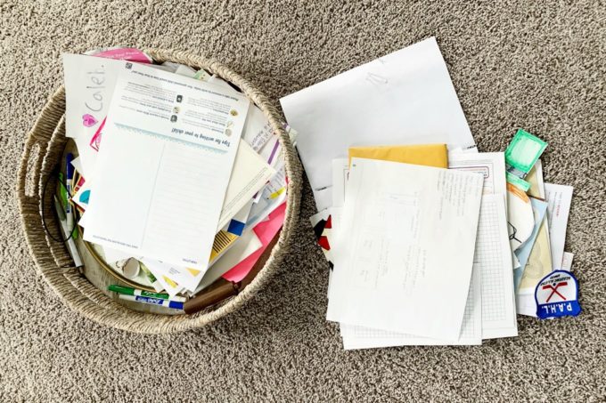 Cluttered paperwork