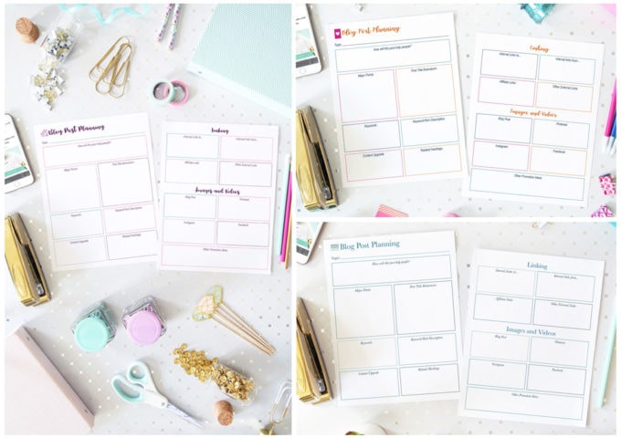 Blog Post Planning Printables