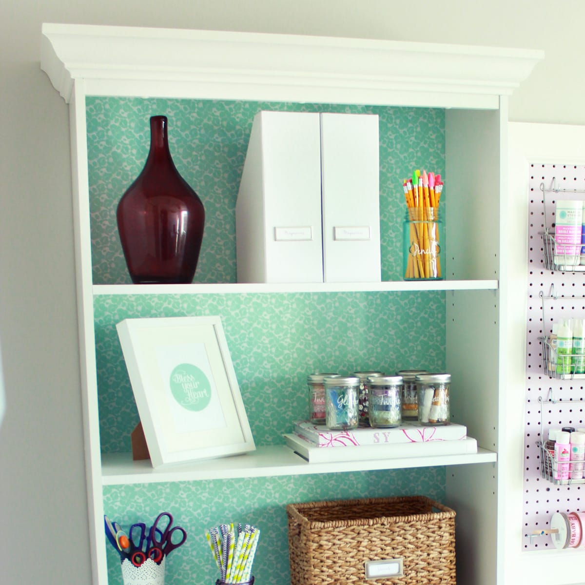 Bookshelves with Crown Molding