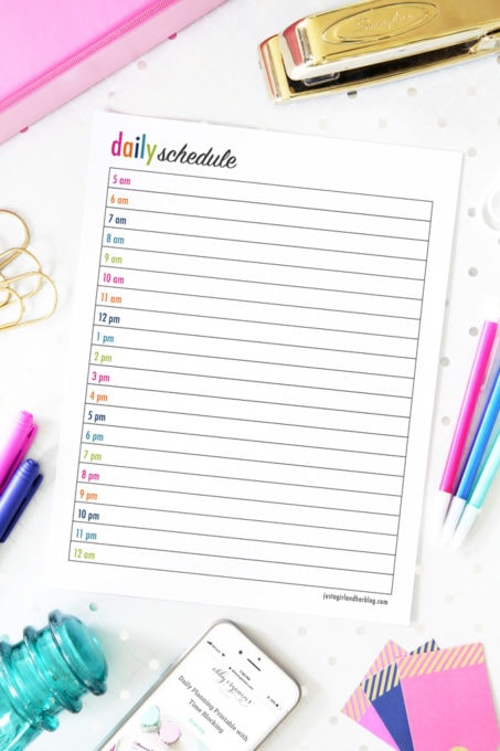 Free Printable Daily Schedule