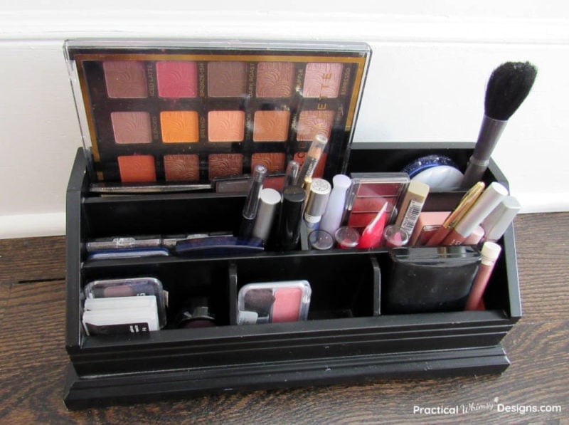 Makeup organization ideas from Practical Whimsy Designs