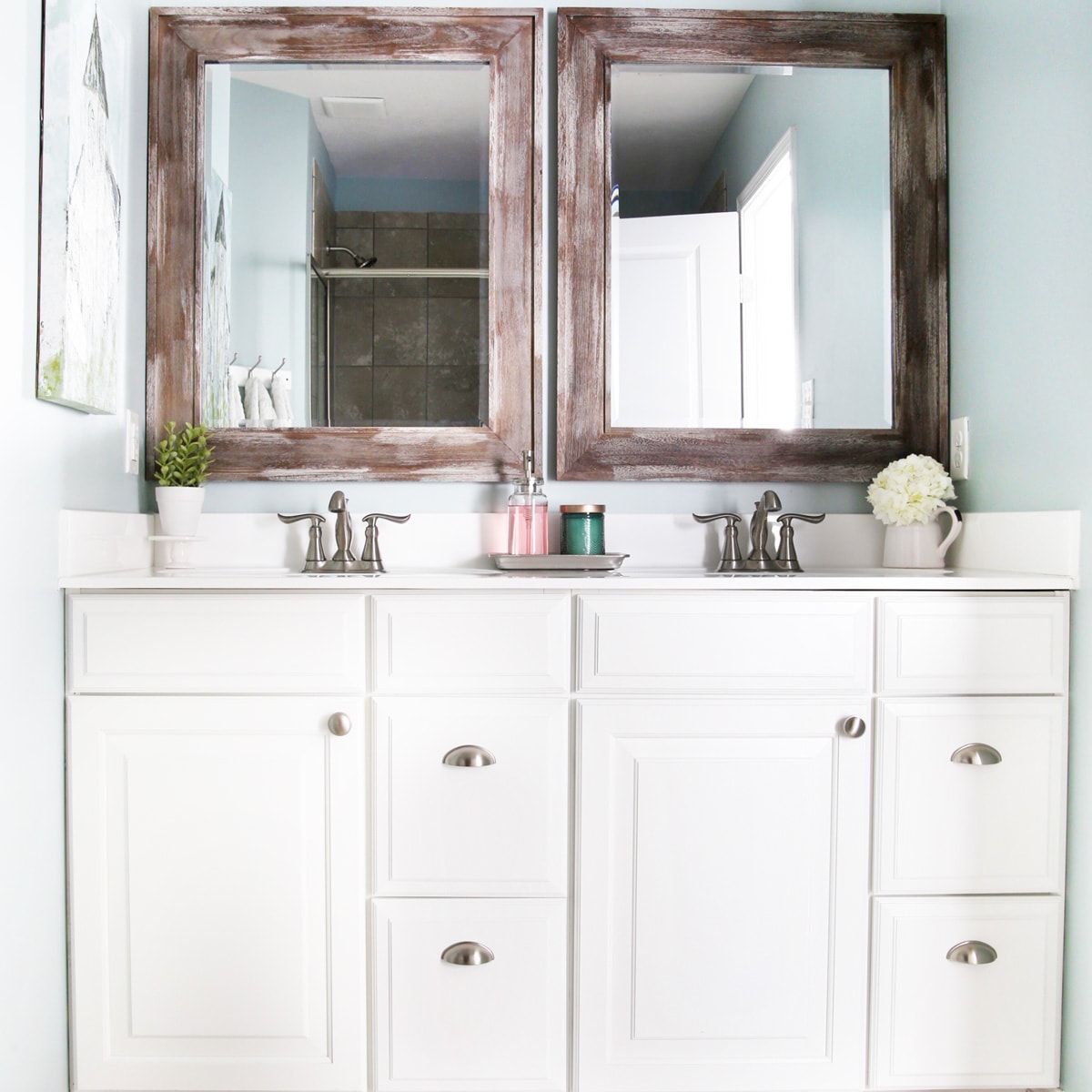 White Organized Bathroom Vanity