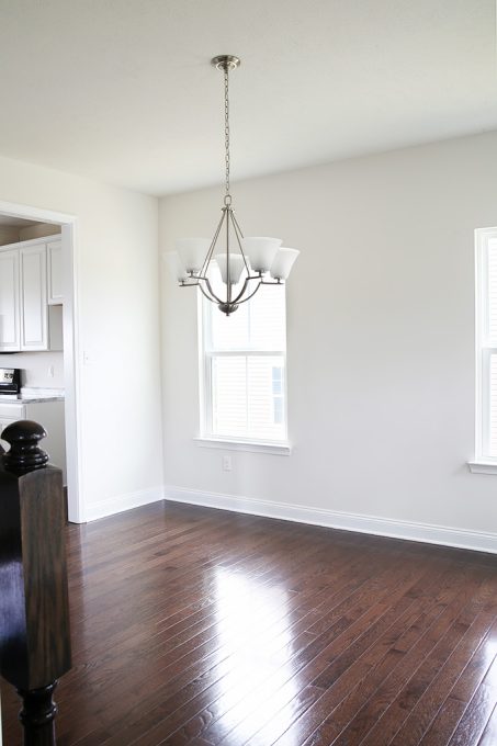 dining room windows before installing wood shutters