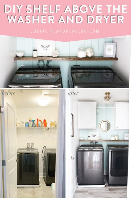 DIY Laundry Room Shelf