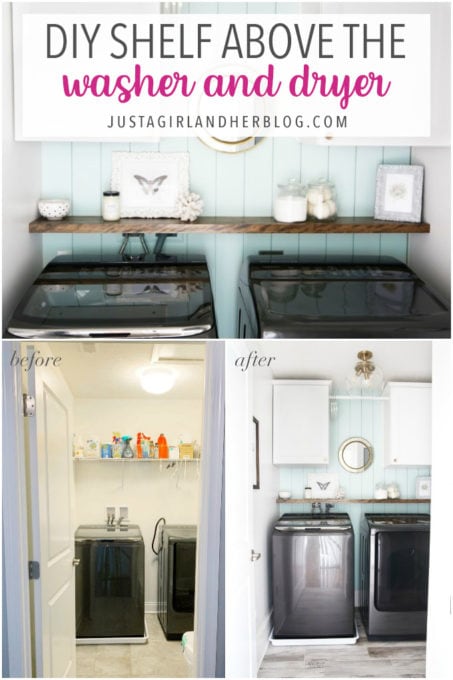 DIY Shelf Above Washer and Dryer