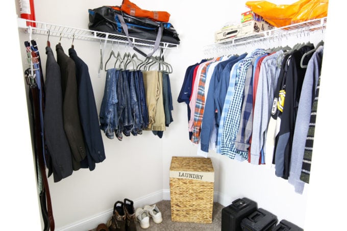 Main Closet Before Photo with Wire Shelving