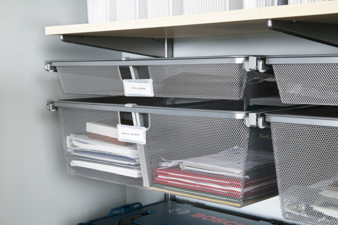 Inbox Drawer for Papers that Need to Be Scanned and Processed