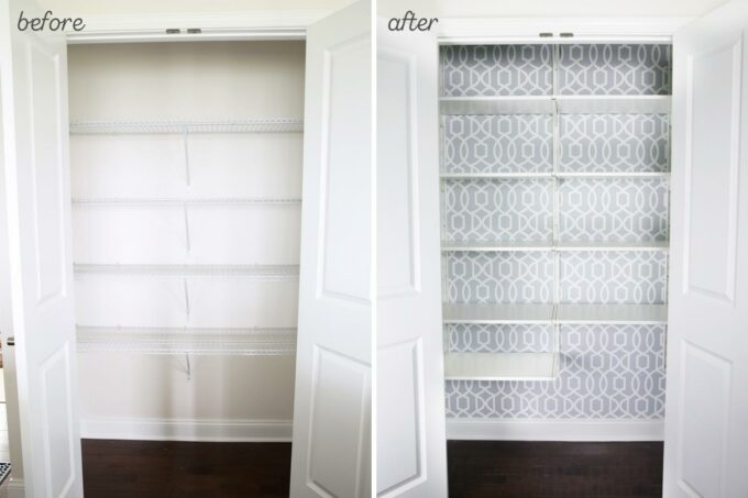 Pantry with wire shelves vs. pantry with solid shelves