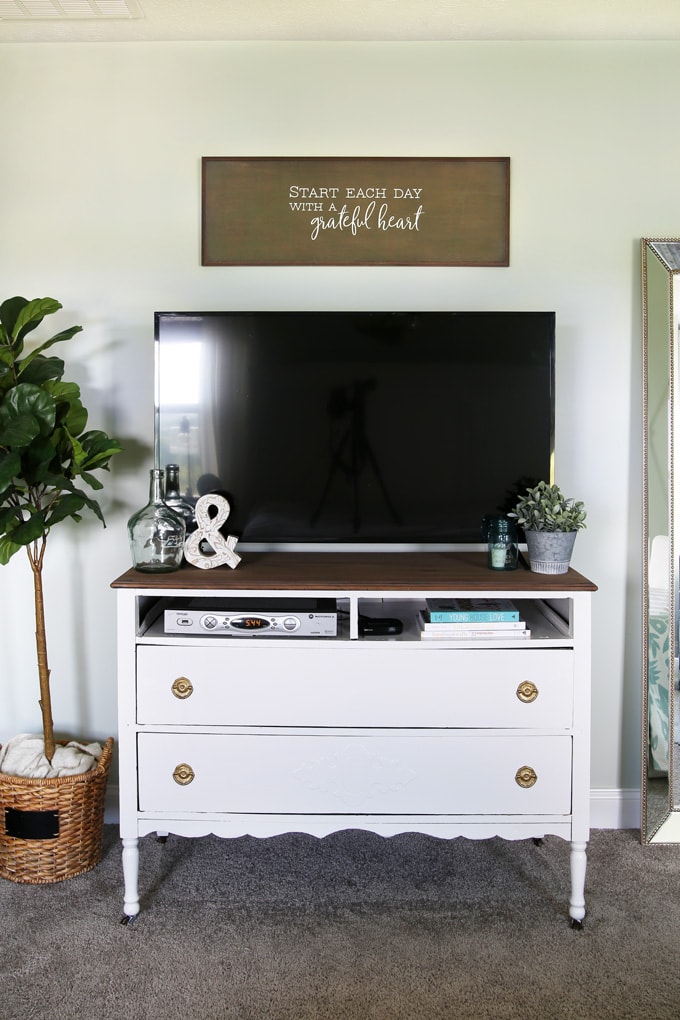 Refinished Dresser with Stained Top