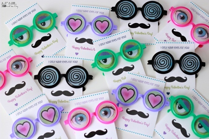 I Only Have Eyes for You Valentines {with FREE printables!} | JustAGirlAndHerBlog.com