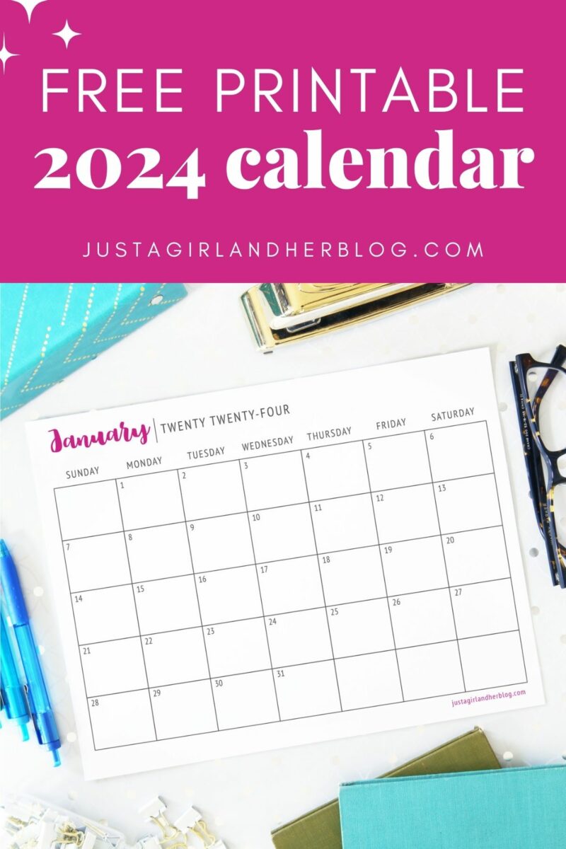 Free Printable 2024 Calendar