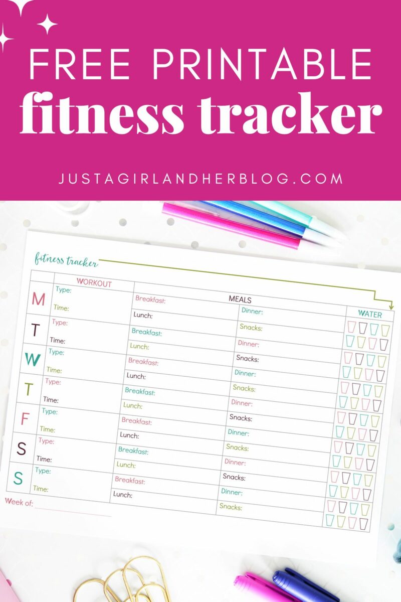 Free Printable Fitness Tracker