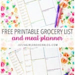 Shopping List and Meal Planner Free Printables