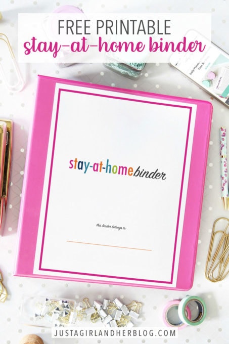 Free Printable Stay-at-Home Binder