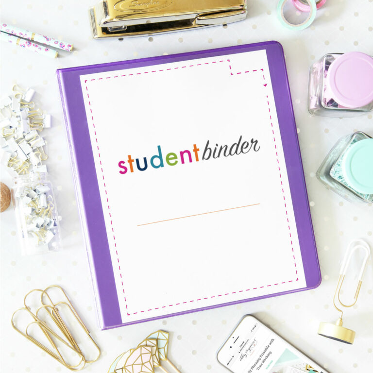 Free Printable Student Binder