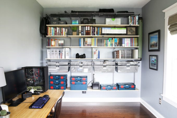 Home Office with The Elfa System from The Container Store