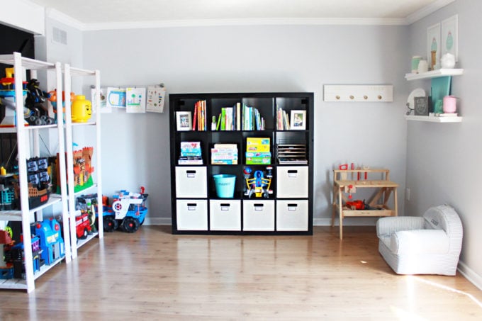 Organized Playroom in a Small Townhouse