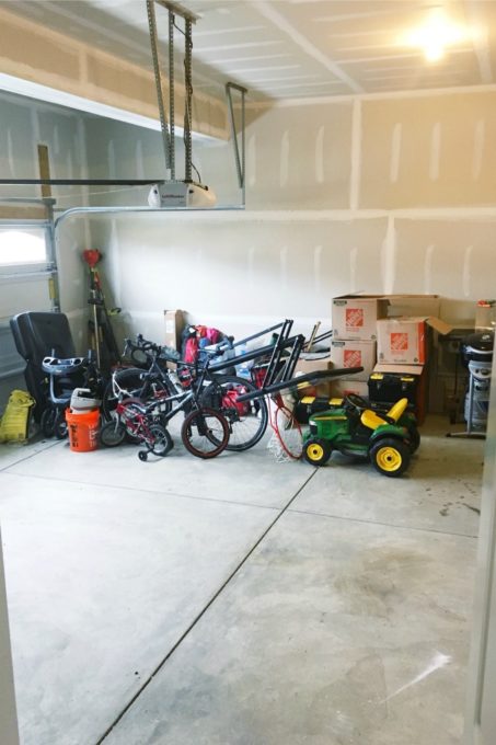 Garage that has been straightened and organized