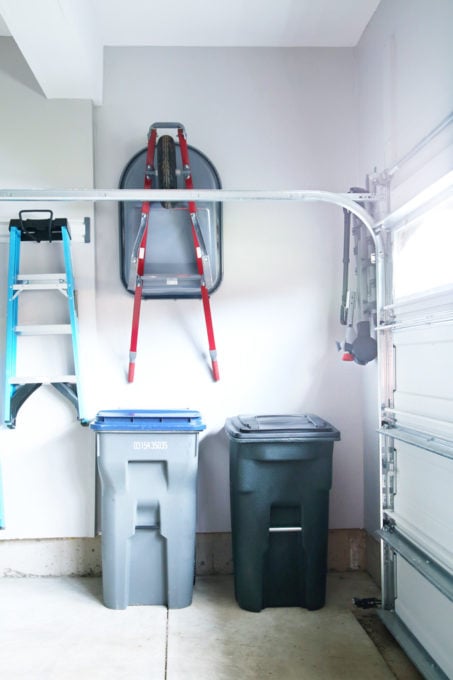 Garbage Cans in an Organized Garage