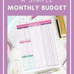 How to Create a Simple Monthly Budget with Printable Budget Example