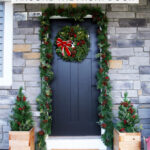 How to Hang a Christmas Garland Around Your Front Door