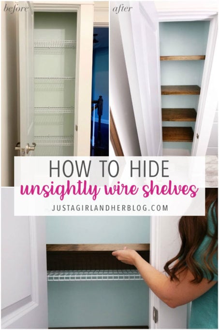 How to Hide Unsightly Wire Shelves