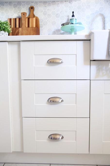 GRIMSLOV Drawer Fronts on IKEA SEKTION Kitchen Drawers and Cabinets