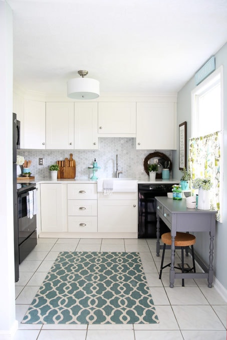 Small Kitchen with IKEA Cabinets in a Townhouse