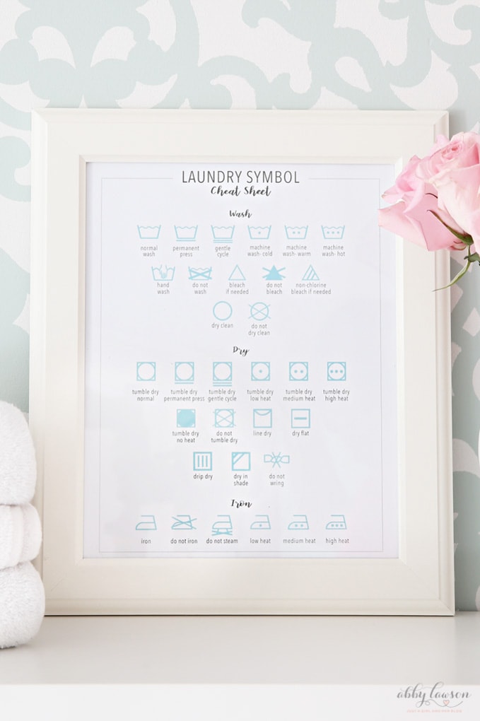 Free Laundry Cheat Sheet Printables for Spring Cleaning, Stain Removal, Laundry Symbols, Laundry Room, Laundry Room Decor, Printable, Organizing Printables, Organizational Printables, Organized, Free Printables, Spring Cleaning Printables, Set of Laundry Printables, How to Know What Laundry Symbols Mean, Clothes Tags