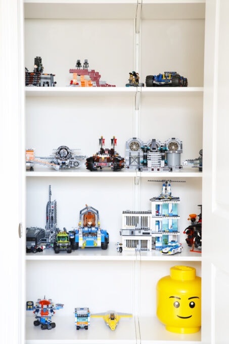 Closet with LEGO storage