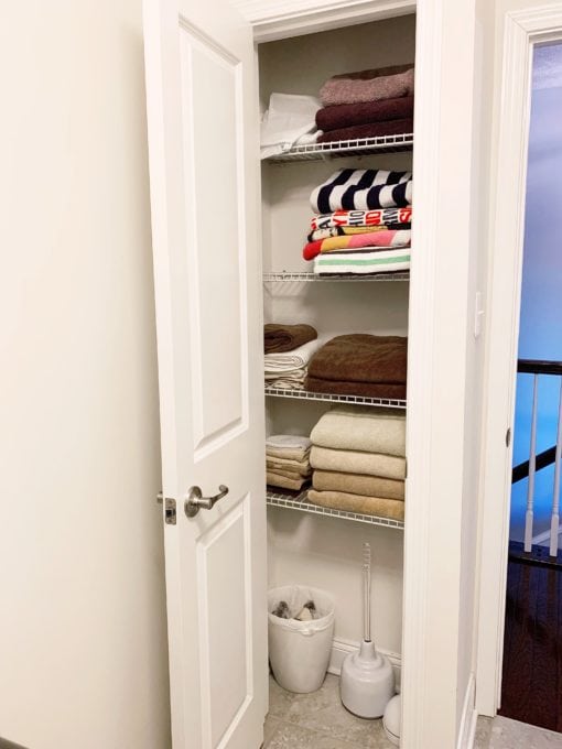 Small Linen Closet Before Photo