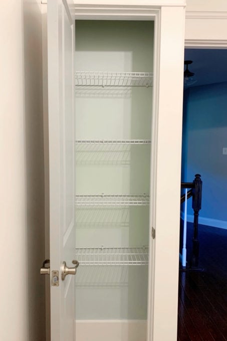 Linen Closet with Wire Shelves