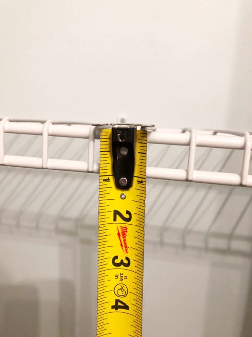 Measuring Wire Shelves