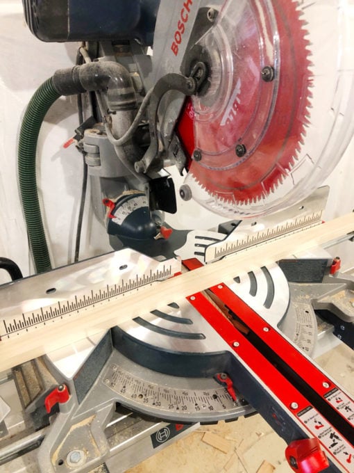 Miter Saw Cutting 1x2