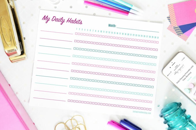 My Daily Habits Printable