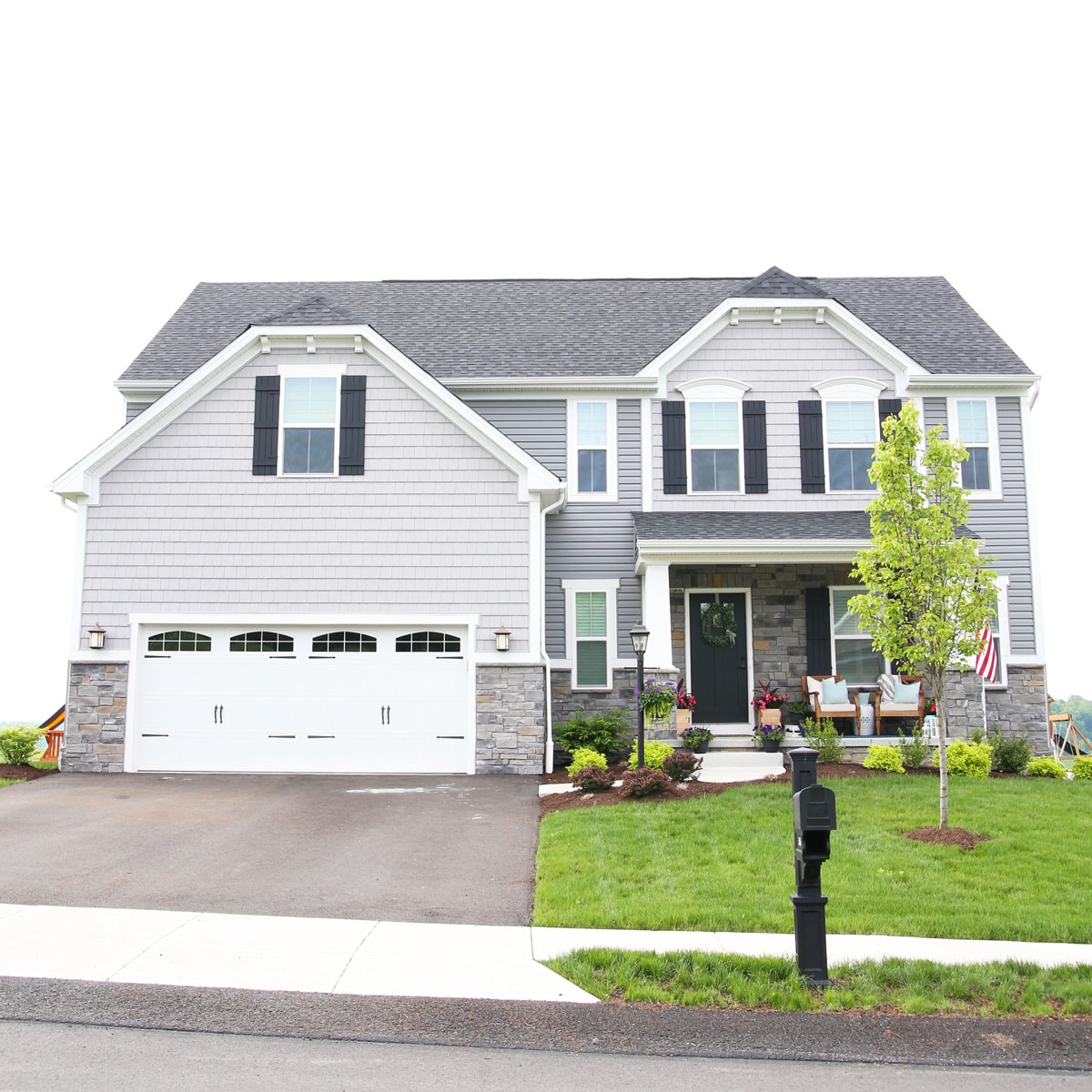 Gray Craftsman Style Home